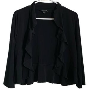 Jessica Black Ruffle Short Cardigan Size M (10-12) (GUC)